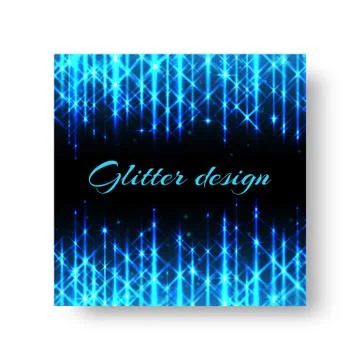 Square pamphlet with neon light Stock Illustration