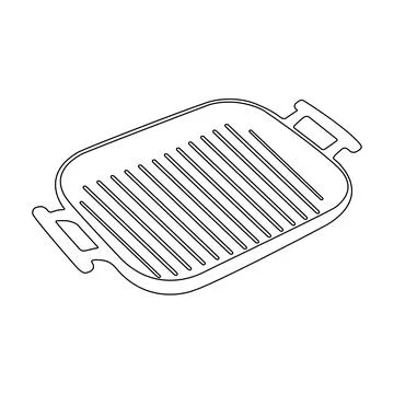Square pan for cooking in the kitchen vector Stock Illustration