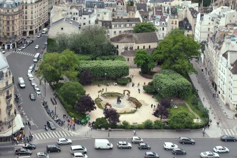 Square in Paris. Stock Photos