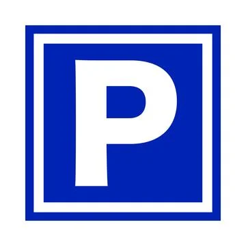 Square parking sign icon. Vector. Stock Illustration