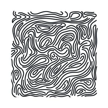 Square pasta textured shape. Asian Japanese ramen noodle, spaghetti abstract 库存插图