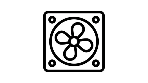 A square with a pattern, adorned with a vibrant fan illustration. Stock Footage 334766304