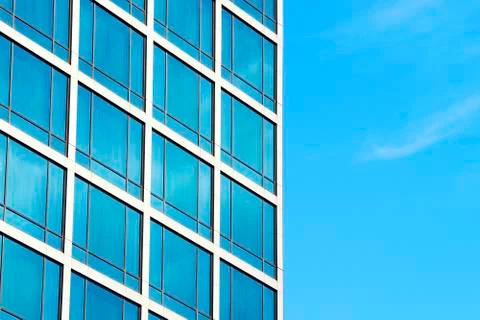 Square pattern and the blue sky Stock Photos