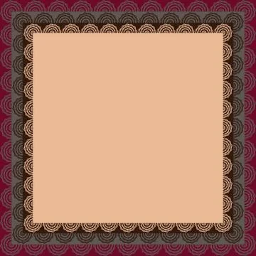 Square pattern. Background abstract geometric burgundy cream gray brown color Stock Illustration