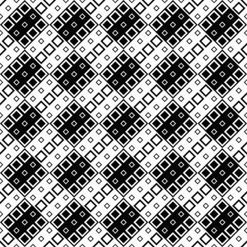 Square pattern background - monochrome abstract vector graphic design Stockillustratie