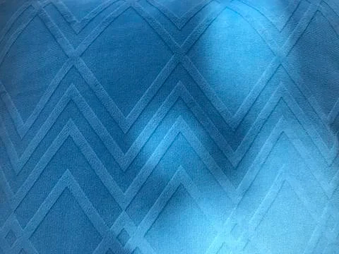 Square pattern blue fabric and beautiful sun light shine on it Stock Photos
