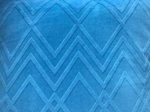 Square pattern blue fabric in full frame Stock Photos