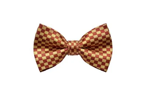 Square pattern bow tie. Isolated white background Stock Photos