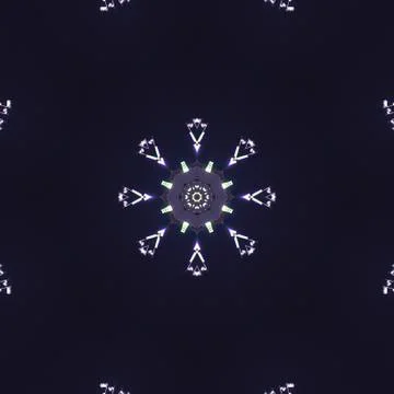 Square Pattern design made from San Francisco at night Stock Photos