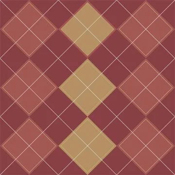 Square Pattern Design in Red Caramel Color Stock Illustration