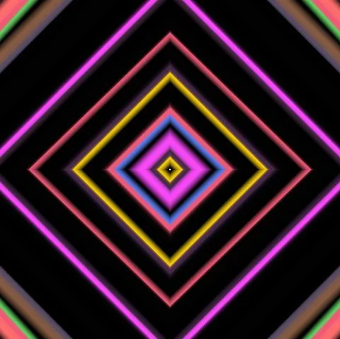 Square Pattern Design In Yellow Pink Black Color Stock Illustration