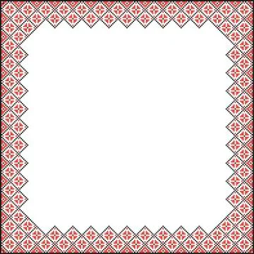 Square Pattern for embroidery Stock Illustration