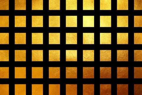 Square pattern golden texture shiny luxury abstract background Stock Illustration
