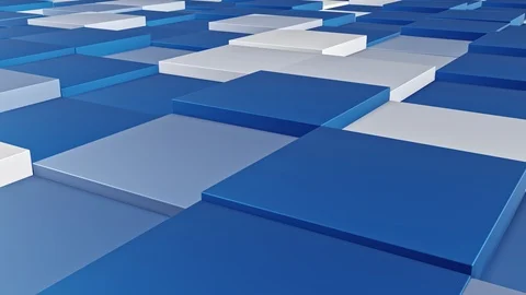 Square pattern hopping, 4k background, cg animation stock loop video, Stock Footage 113943487