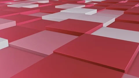 Square pattern hopping, 4k background, cg animation stock loop video, Stock Footage 113945042
