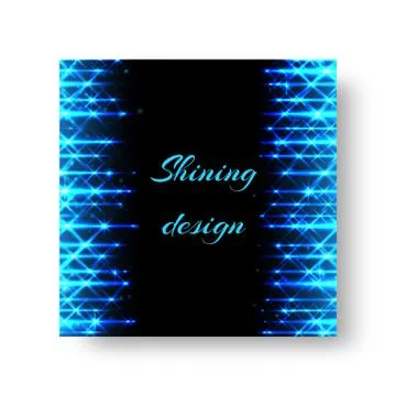 Square pattern with neon light Stockillustratie