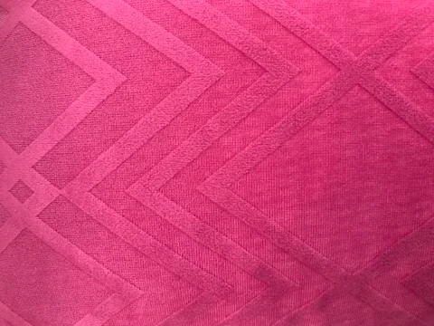 Square pattern pink fabric in full frame Stock Photos