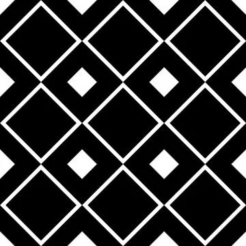 Square pattern. Seamlessly repeatable monochrome background with square shape Stock Illustration