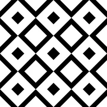 Square pattern. Seamlessly repeatable monochrome background with square shape Stock Illustration