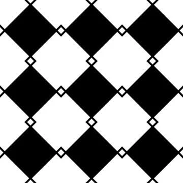 Square pattern. Seamlessly repeatable monochrome background with square shape Stock Illustration