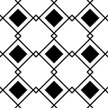 Square pattern. Seamlessly repeatable monochrome background with square shape Stock Illustration