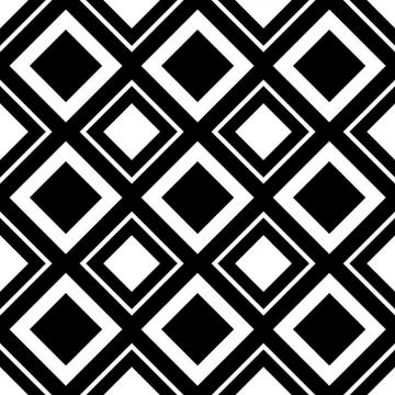Square pattern. Seamlessly repeatable monochrome background with square shape Stock Illustration