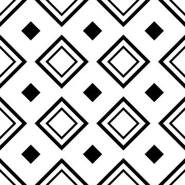 Square pattern. Seamlessly repeatable monochrome background with square shape Stock Illustration