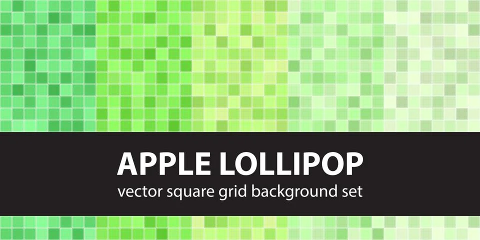 Square pattern set "Apple Lollipop". Vector seamless geometric backgrounds 스톡 일러스트