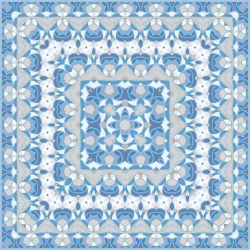 Square pattern for the silk scarf Stock Illustration