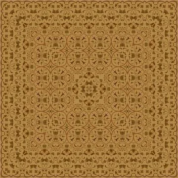 Square pattern for the silk scarf Stock Illustration