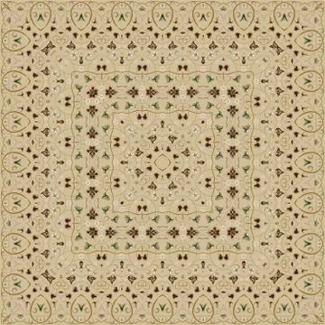 Square pattern for the silk scarf 스톡 일러스트