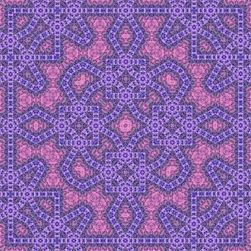 Square pattern for the silk scarf with lace texture Stock Illustration