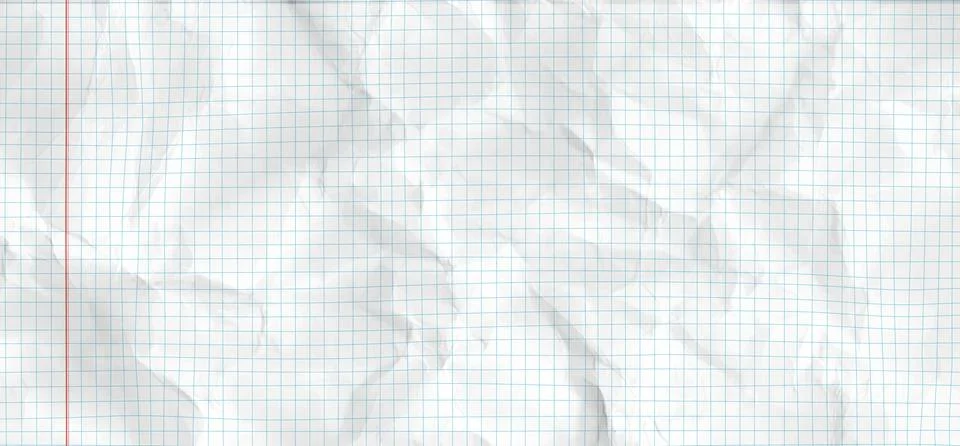 Square pattern texture perfect for school or education themes. Crumpled white Stock Illustration