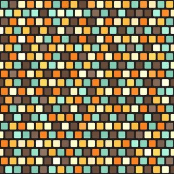 Square pattern. Vector seamless retro background Stock Illustration