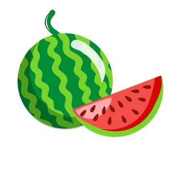 Square pattern of Watermelon with Slice Piece Healthy fruit design Illustrati Stock-Illustration