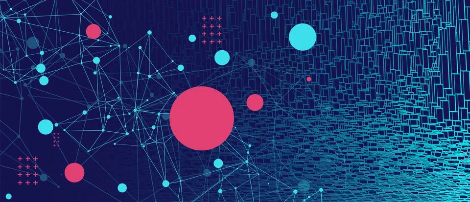 Square pattern. Wireframe background. Futuristic vector illustration. 스톡 일러스트