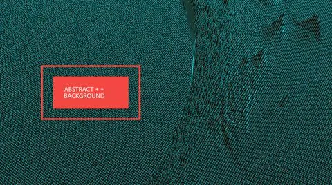 Square pattern. Wireframe landscape background. Futuristic vector illustratio Illustrazione stock