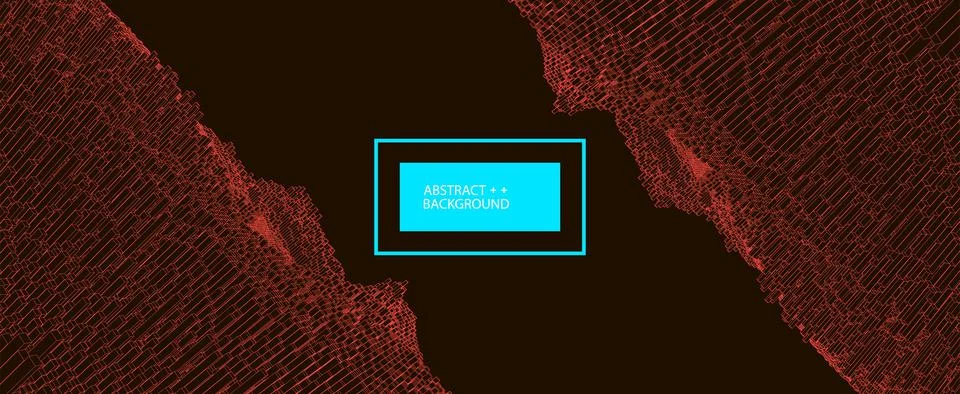 Square pattern. Wireframe landscape background. Futuristic vector illustratio Illustrazione stock