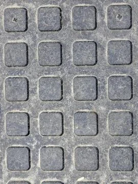 Square Patterned Cover With Convex Elements for Anti Slip Use Stock Photos