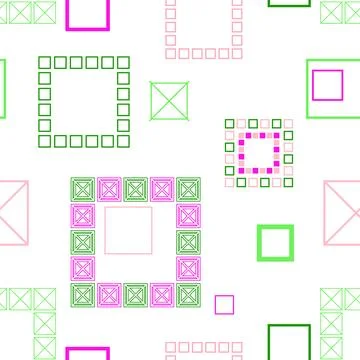 Square patterns. Geometric squares. Bright seamless pattern. Design of fabric Stockillustratie
