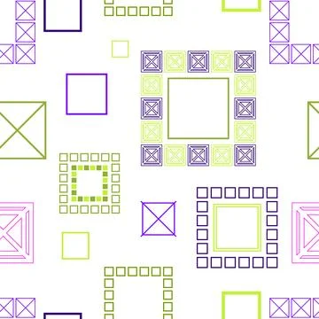 Square patterns. Geometric squares. Bright seamless pattern. Design of fabric 스톡 일러스트