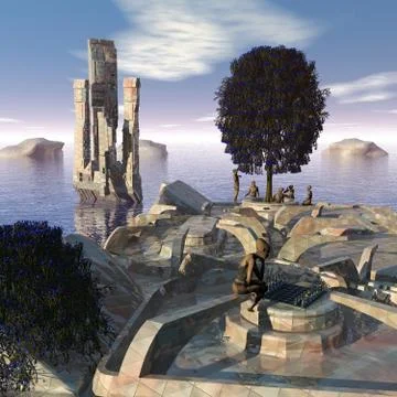 The square of peace Stock Illustration