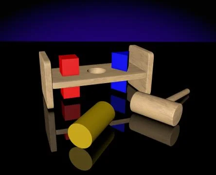 Square peg round hole Foto stock