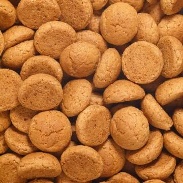 Square of pepernoten, ginger nuts sinterklaas Stock Photos