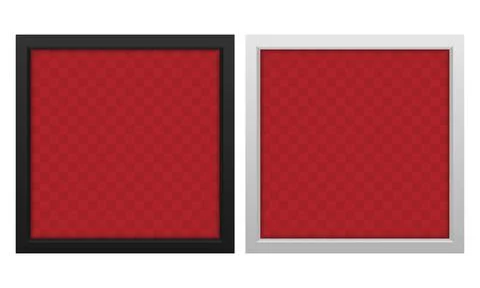 Square Photo Frame Templates Isolated on Transparent Background Stock Illustration