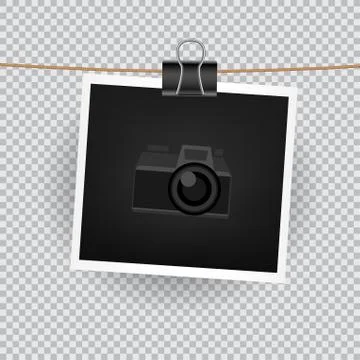 Square photo transparent background Stock Illustration