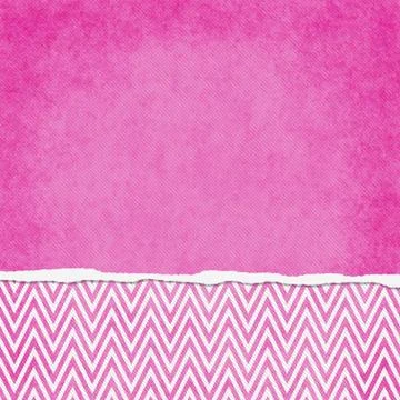 Square pink and white zigzag chevron torn grunge textured background Stock Illustration