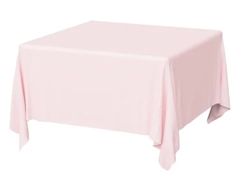 Square pink tablecloth Stock Illustration