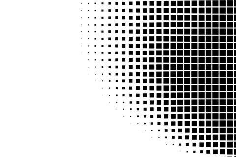 Square Pixel Halftone Gradient from Corner Stock Illustration