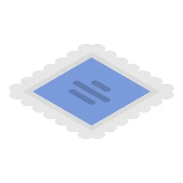 Square plaster icon, isometric style イラスト素材